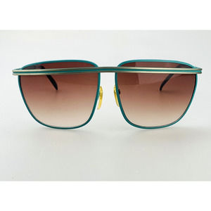 Vintage Cool-Ray Sunglasses Teal Gold Brow Bar Aviator